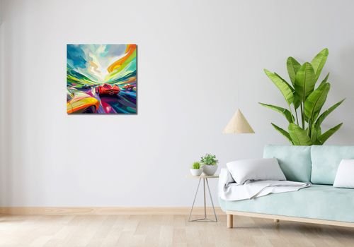 Obraz 60x60cm Wyścig Przy Barwach na Arena.pl