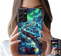 ETUI DO SAMSUNG GALAXY S21 Ultra - POCIĄG, EKSPRES ŚWIĄTECZNY WZORY + FOLIA