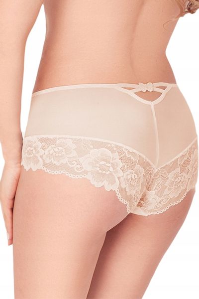 Ewana 098 Wysokie Koronkowe Szorty Beżowe XXL zdjęcie 4