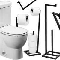 STOJAK LOFT METALOWY UCHWYT NA PAPIER TOALETOWY CZARNY PRODUKT POLSKI