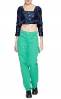 Siostra Jane MARGOT TRIMMED - Bluzka - czarno-niebieska S