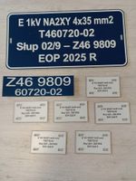 Tabliczka na kabel OZNACZNIKI KABLOWE energetyczne oznacznik przewodów