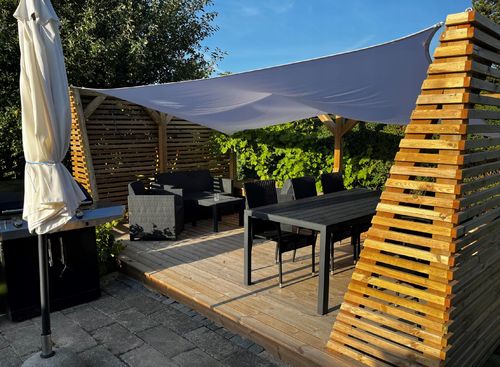 ŻAGIEL PRZECIWSŁONECZNY WODOSZCZELNY PREMIUM DO OGRODU NA TARAS BIAŁY 2X2 na Arena.pl