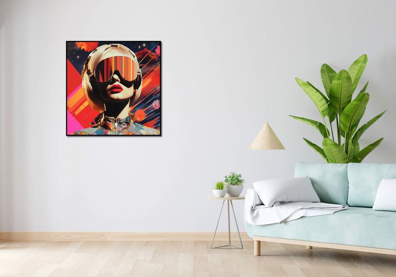 Plakat 80x80cm Retrofuturystyczna Muza zdjęcie 4