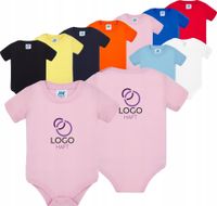 Body dla niemowląt na krótki rękaw TWÓJ HAFT LOGO firmowa reklamowa 20 szt