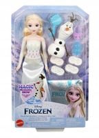 Disney Frozen lalka Elsa + figurka Olaf piasek i 4 stempelki