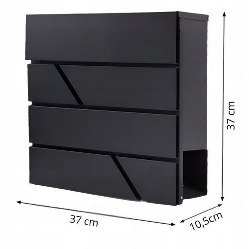 SKRZYNKA POCZTOWA na listy na pocztę CZARNA MAT do domu na ogrodzenie DUŻA na Arena.pl