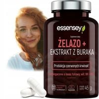 ŻELAZO Forte+ Ekstrakt z Buraka Krew Czerwone Krwinki Witaminy C B6 B9 B12