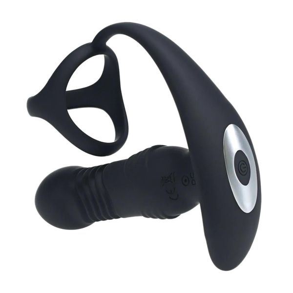 Vibrating And Thrusting Silicone Prostate Massager With Tri O Cockring zdjęcie 5