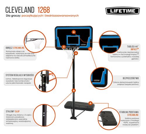 LIFETIME STOJAK DO KOSZYKÓWKI CLEVELAND 1268 na Arena.pl
