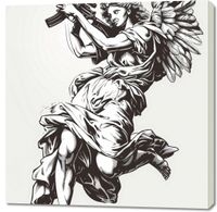 Obraz 100x100cm Anioł Wojny