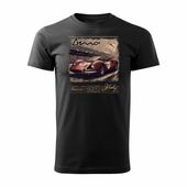 Koszulka z samochodem Ferrari Dino F1 Le Mans kolekcjonerska męska czarna REGULAR XXL