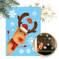 świąteczne naklejki kolorowe na okno 20 x 30 cm nkd19