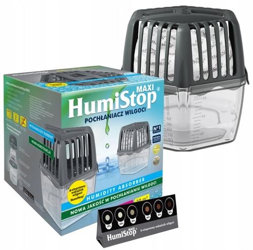 HumiStop MAXI Pochłaniacz Wilgoci Atest PZH Wskaźnik 800g na 30m2 na Arena.pl
