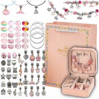 DUŻY ZESTAW DO ROBIENIA BRANSOLETEK I NASZYJNIKÓW CHARMS SZKATUŁKA KORALIKI