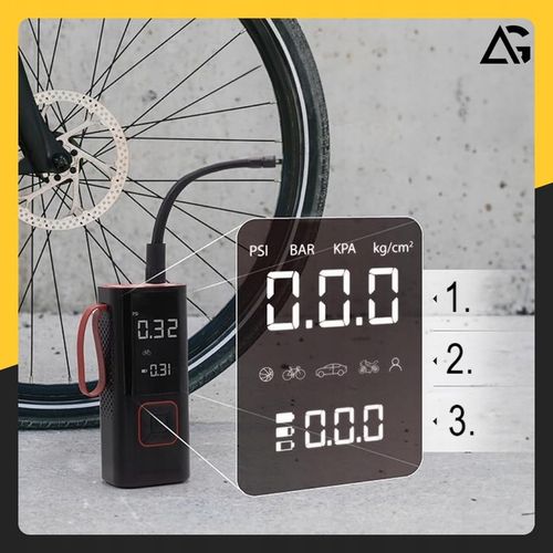 KOMPRESOR ROWEROWY SAMOCHODOWY AKUMULATOROWY POMPKA SPRĘŻARKA na Arena.pl