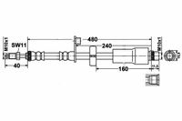 Peugeot 207 Zestaw Przewodów Hamulcowych Elastycznych Gumowych