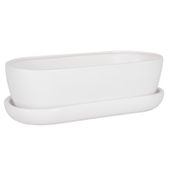 Kaktusiarka Ceramiczna 27cm doniczka biała eco