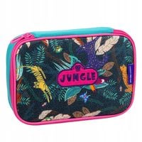 JUNGLE duży pojemny piórnik 4 ścianki 0629