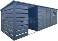 Schowek - domek ogrodowy 4,5x2,5m + wiata 2m brama okno dach TS1077