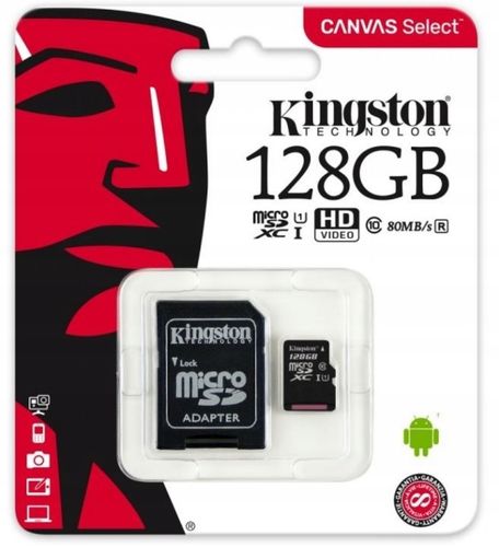 KARTA PAMIĘCI 128GB MICRO SD HC + ADAPTER KINGSTON na Arena.pl