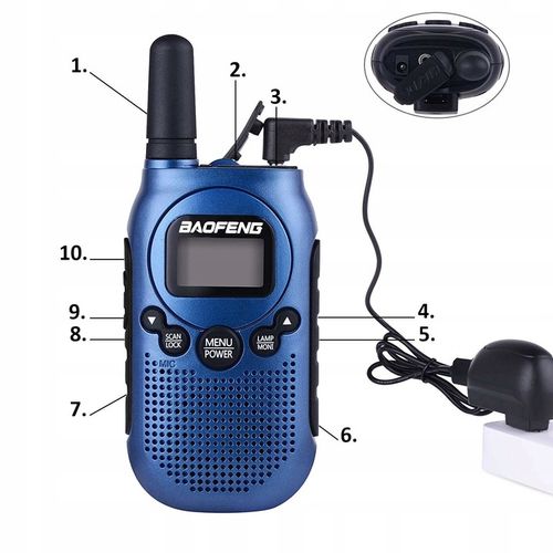 KRÓTKOFALÓWKA 2x WALKIE TALKIE BAOFENG BF-T6 PMR RADIOTELEFON DUŻY ZASIĘG na Arena.pl