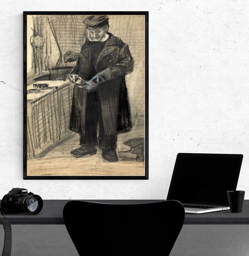 Man Polishing a Boot, Vincent van Gogh - plakat 20x30 cm na Arena.pl