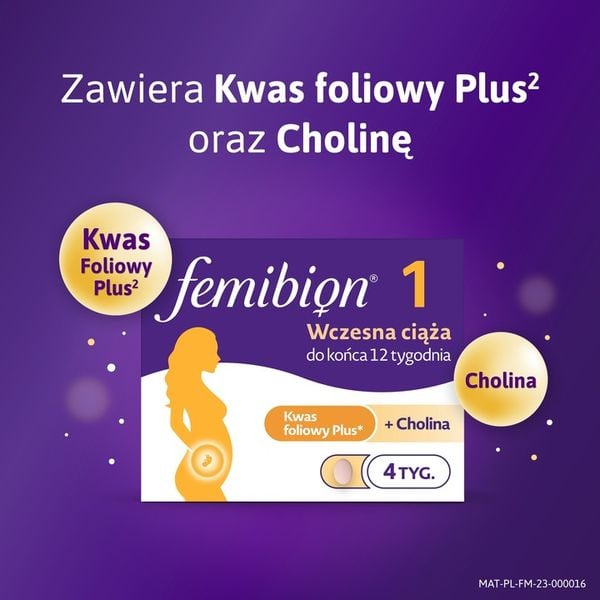 Femibion 1 Wczesna Ciąża 28 tabletek zdjęcie 3