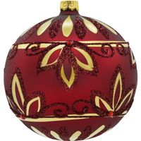 Bombki okrągłe: bordowy zestaw 3 sztuk