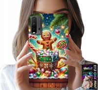 ETUI DO XIAOMI REDMI 9T - PIERNIK PIERNIKI ŚWIĄTECZNE WZORY +SZKŁO
