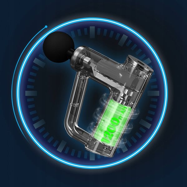 Pistolet do masażu Massage Gun Mini Czarny 4 końcówki Extralink zdjęcie 10