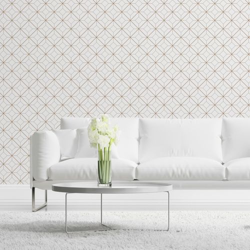 Tapeta Do Salonu Modny GEOMETRYCZNY Wzór Ozdoba na Arena.pl