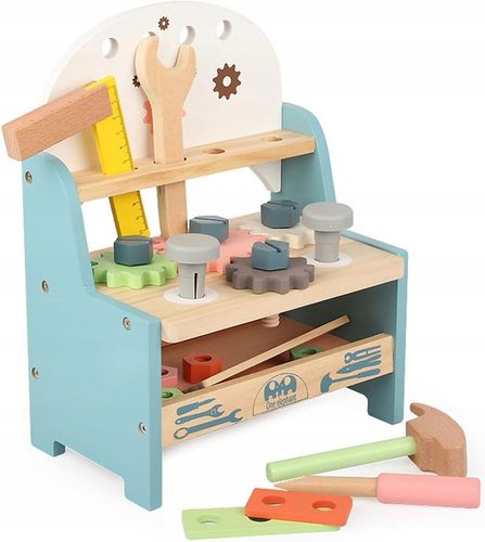 DREWNIANY Warsztat DLA CHŁOPCA Majsterkowicz budowniczy ZESTAW (W072) na Arena.pl