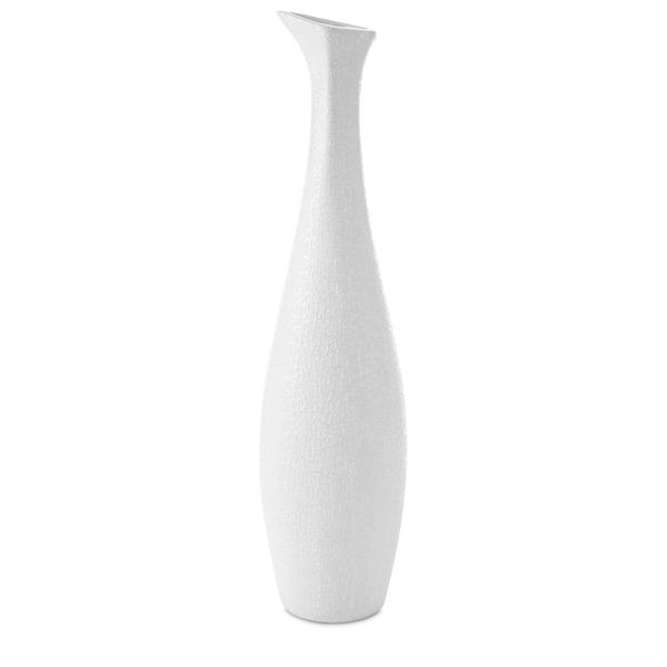 Wazon ceramiczny wysoki wąski RISO 15X15X60 biały zdjęcie 1
