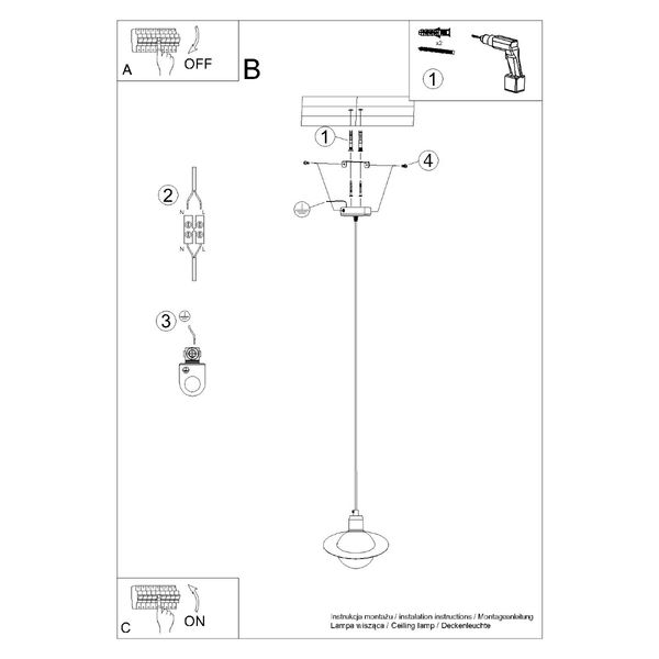 Lampa wisząca HYPERION 1 biały zdjęcie 11