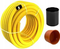 Rura Drenarska FI50 50 Bez Otworów 50mb Z Mufą + Zaślepka GRATIS