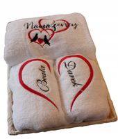 PREZENT NA ŚLUB ślubny ręczniki z haftem Imiona