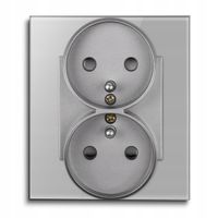 GNIAZDKO ELEKTRYCZNE SZKLANE PODWÓJNE KONTAKT 16A