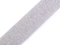 Guma metalizowana 40 mm ( 1 mb ) BIAŁA