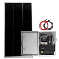 ZESTAW FOTOWOLTAICZNY 170W Z AKUMULATOREM 100AH PRZETWORNICĄ 500W