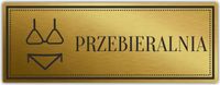 Tabliczka Złota Srebrna na drzwi PRZEBIERALNIA