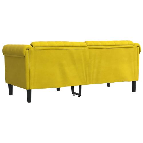 Sofa dwuosobowa, żółta, aksamit na Arena.pl