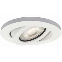 Sufitowa LAMPA podtynkowa LAGOS LP-440/1RS WH movable Light Prestige okrągła OPRAWA metalowa wpust biała