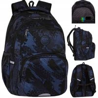 COOLPACK PLECAK SZKOLNY MŁODZIEŻOWY DUŻY CZARNY 3D TRACE NAVY