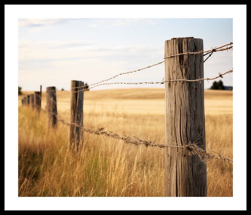 Plakat 60x50cm Płot na Polu na Arena.pl