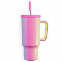 Kubek Termiczny TERMOS Dla Kobiet Na Kawę Herbatę Ze Słomką Duży 1,1L 07F