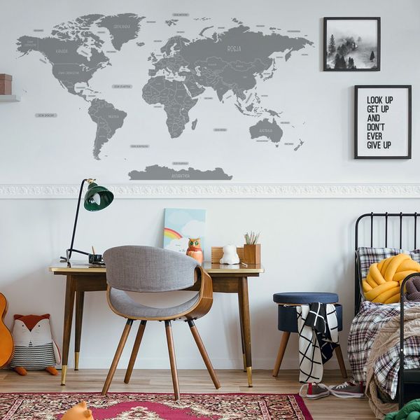 Naklejka Mapa Świata DK410 L zdjęcie 2