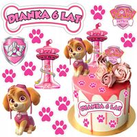 WYDRUK CUKROWY OPŁATEK NA TORT PSI PATROL SKYE SKY POSTACI + GRATIS