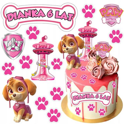WYDRUK CUKROWY OPŁATEK NA TORT PSI PATROL SKYE SKY POSTACI + GRATIS na Arena.pl