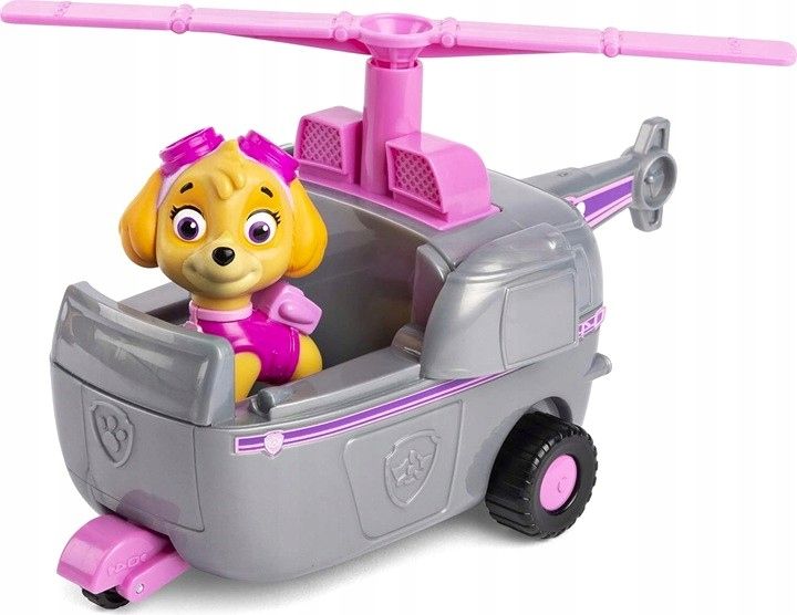 PSI PATROL FIGURKA SKYE POJAZD HELIKOPTER DLA DZIECKA PREZENT ZESTAW zdjęcie 6